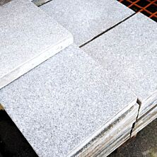 Granitflise 40x40x5 cm lysgrå, Jetbrændt