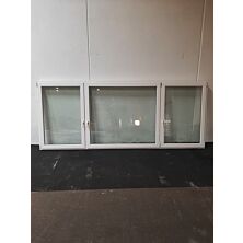 Dreje-kip vindue, PVC 3-fag med opluk 3700x120x1500 mm, hvid, GDJSJ