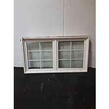 Dreje-kip vindue 2 fag med opluk, PVC, 2073x120x1168 mm, hvid