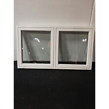 Topstyret vindue med 2 fag, PVC, 1770x120x1000mm, hvid