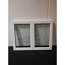 Topstyret vindue med 2 fag, PVC, 1775x120x1315mm, hvid