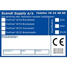 CE-ETIKET B744-B745-B725-B722 10 STK