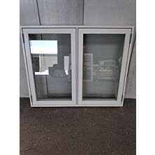 Sidehængt vindue 2-fag træ/alu 1393x123x1128 mm, hvid