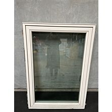Sidehængt vindue, træ/alu, 978x125x1353mm, højrehængt, hvid