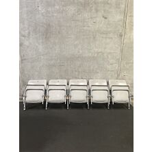 Klapsæder i række med 5 sæder, 244x70x45cm, grå