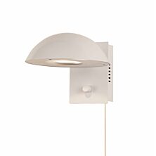 Primo væglampe - hvid - med lysdæmper