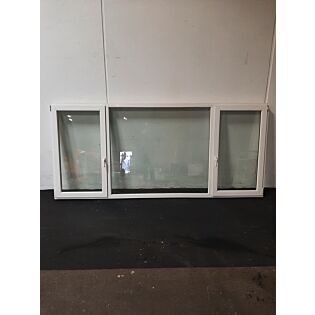 Dreje-kip vindue, PVC 3-fag med opluk 3227x120x1441 mm, hvid