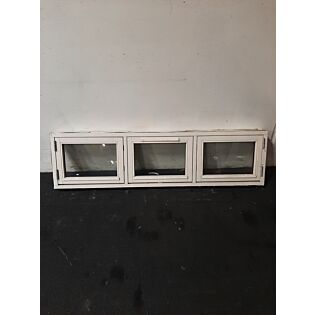 Sidehængt vindue med 3 fag, træ, 1800x115x472mm, hvid, GDJSJ 