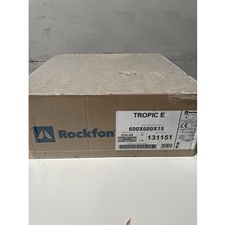 Rockfon Tropic E24-S8 akustikloft 600x600x15mm, hvid