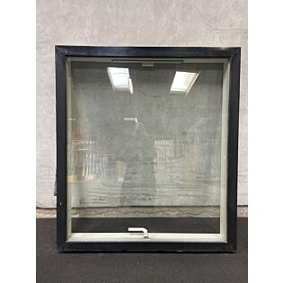 Velfac topstyret vindue med opluk i træ/alu 1050x140x1175mm, sort/hvid