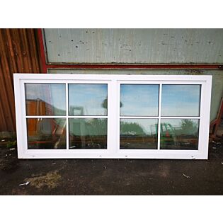 2-fags dreje-kip vindue i pvc - 260,5 x 114 cm